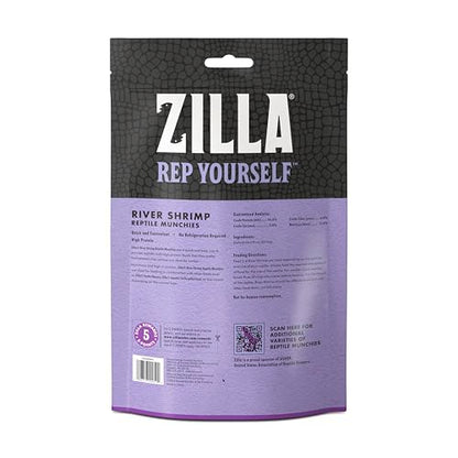 Zilla Reptile Food Munchies River Shrimp for Turtles, Salamanders, Axolotls, and Large Tropical Fish, 2-Ounce