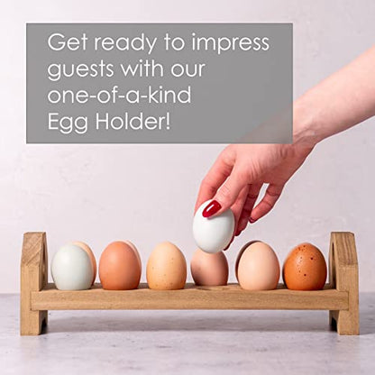 Farmhouse Stackable Wood Egg Holder - Fresh Egg Storage (2)