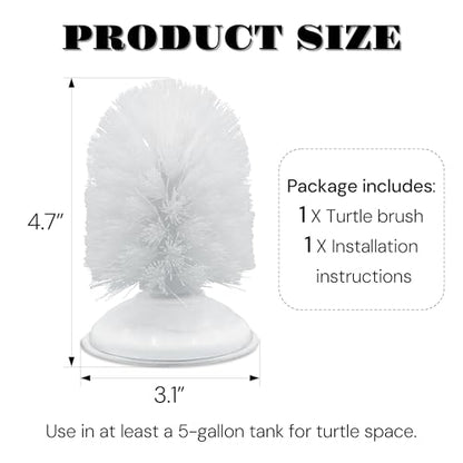 Turtle Brush with Suction Cup, Aquatic Turtle Tank Accessories, Upgraded Powerful Suction Cup, Not Easy to Fall Off or Slide