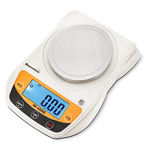 Digital Lab Scale 600g x 0.01g Precision Electronic Scale LCD Display Analytical Balance Jewelry Scale Scientific Scale 0.01g Accuracy - color: White