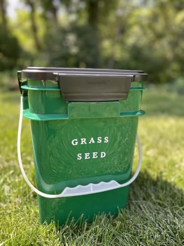 4 Gallon Square Food Grade Bucket Pail with Plastic Handles and Lid (Pack of 3) Made in USA containers (Dark Green - Black lids) - color: Dark Green - Black Lids