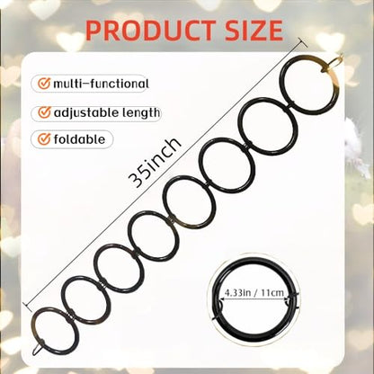 GZZHPFYSnake Climb Chain Toy Ball Python Ring Corn Snake Enrichment Toy | Suitable for Ball Pythons and Corn Snakes, Black | Snake Reptile Enrichment Toy, Suitable for Various Small Reptiles