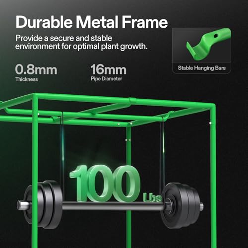 VIVOSUN S224 2x2 Grow Tent 24"x24"x48" High Reflective Small Mylar Tent | Easy View Window, Removable Floor Tray, 100% Reflective Mylar Interior,Sturdy Metal Frame for Indoor Plants - size: 24"x24"x48"