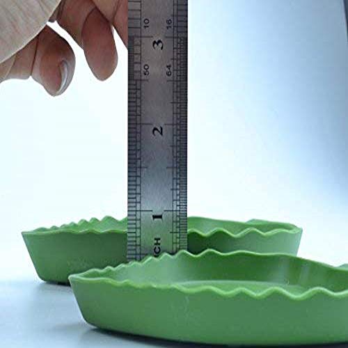 2 Pack Leaf Reptile Food and Water Bowl for Pet Aquarium Ornament Terrarium Dish Plate Lizards Tortoises or Small Reptiles