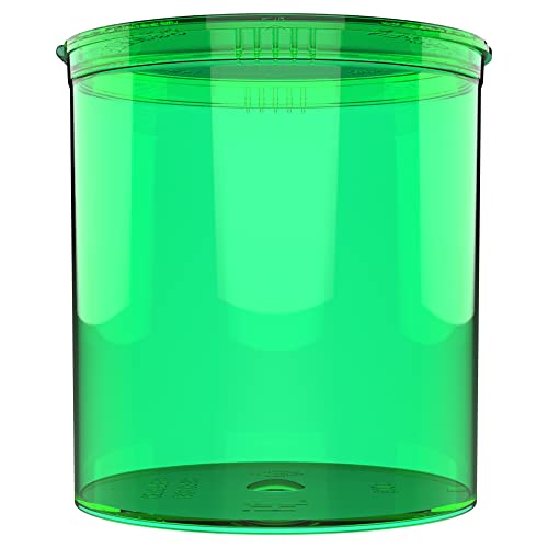 90 Dram CR Plastic Packaging Pop Top Containers - Child Resistant Travel Holder Vial Bottles - 60 qty (Translucent Green) - color: Translucent Green