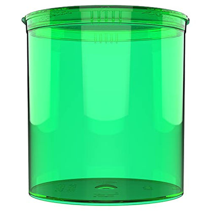 90 Dram CR Plastic Packaging Pop Top Containers - Child Resistant Travel Holder Vial Bottles - 60 qty (Translucent Green) - color: Translucent Green