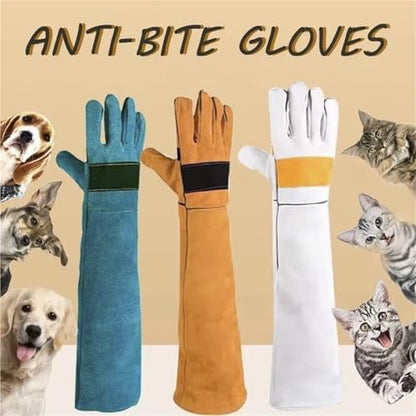 Compatible for Animal Bite Resistant Protective Gloves for Grooming, Bathing, Welding & Reptile Handling - color: Light Green