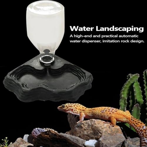 Reptile Water Feeder - Pet Water Fountain | Automatic Waterer Reservoir | Feeder | for Turtle Bearded Dragons Lizards Geckos Turtle Bearded Dragons Lizards Geckos for Terrarium Tank