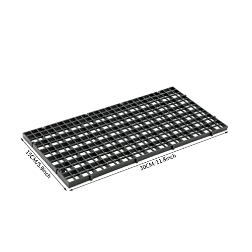 Aquarium Plastic Grid Divider Tray Egg Crate, 2 Pcs, S | Grid Isolate Board Divider, Fish Tank Bottom Filter Tray - size: Black 2 Pcs S