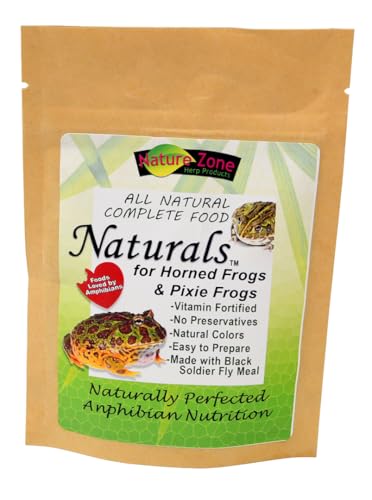 Nature Zone Naturals Horned Frog Food & Pixie Frog Food for Juvenile & Adult Frogs 2 oz
