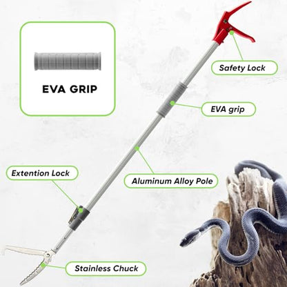 ZeyaHuanMao 55-88 Inch Extendable Snake Grabber Catcher Tongs