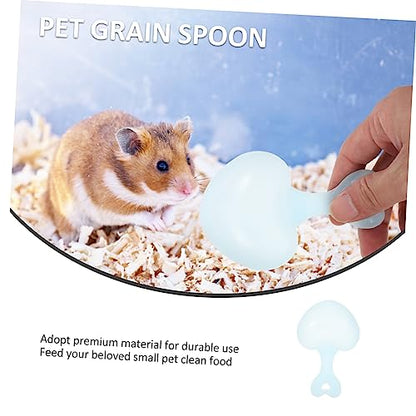 Toddmomy 10Pcs Pet Food Spoon Lightweight Household Scoop for Reptiles Hamsters Animals Easy to Carry Durable Material Present for Pet Owners