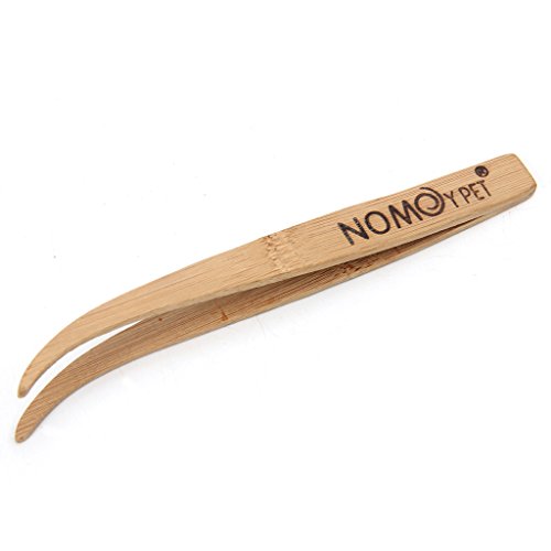Youngy Angled Reptile Terrarium Feeding Tongs Tweezers Eco-Friendly Bamboo Feeding Tool