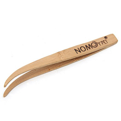Youngy Angled Reptile Terrarium Feeding Tongs Tweezers Eco-Friendly Bamboo Feeding Tool