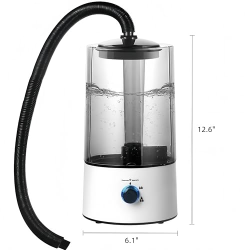 4L Reptile Humidifier Fogger, Cool Mist Humidifier for Plants, Grow Tent Terrarium Humidifier with Extended Hose, Adjustable Mister Fogger for Reptile Tank, Mushroom, Houseplants, Bedroom