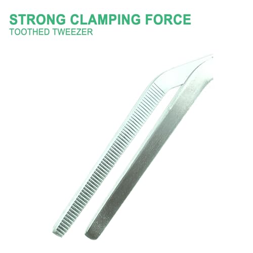 18.9 inch Aquarium Tweezers with Hanger, Extra Long Feeding Tongs, Stainless Steel Large Aquascape Tools for Fish Tank, Terrarium, Aquascaping, Reptile Snake (Curved) - size: 18.9inch, Curved