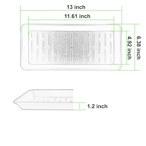 Plant Saucer Tray 6.5 x 13 Inch, Heavy Sturdy Long Narrow Plastic Plant Drainage Tray No Holes, Drip Tray for Pots, Seed Starter Growing Tray, Beige - color: Beige, size: 13" x 6.5" x 1.2" (6pack)
