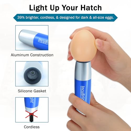 Incu-Bright™ Ultra Bright LED Egg Candler - Portable Light for All Egg Size