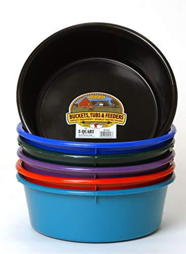 Little Giant® Plastic Utility Pan | Feed Pan | Durable & Versatile Livestock Feeding Bucket | Made in USA | 5 Quart | Green - color: Green, size: 5 Quarts