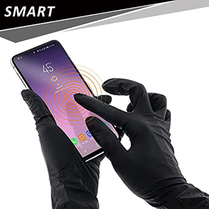 Nitrile Disposable Gloves,4mil-100 Count,Gloves Disposable Latex Free,Powder Free for Cooking,Household,Food safe - size: Medium, style: Black of 100