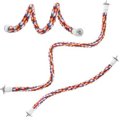 Bird Rope Perches,Parrot Toys 36 inches Rope Bungee Bird Toy (36 inches)[1 Pack] - size: 36 inches