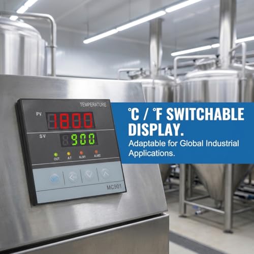 PID Temperature Controller, Digital Display K Type, MC901 Digital Programmable Temperature Control K Type PT100 Sensor Input Relay SSR Output