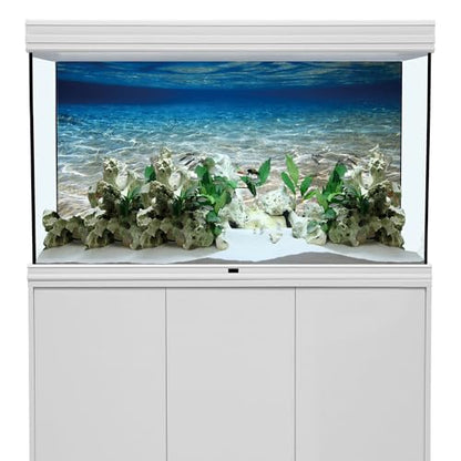 AWERT 24x12 inches Ocean Floor Aquarium Background Underwater Fish Tank Background Undersea Theme Aquarium Background - size: 24x12in/60x30cm