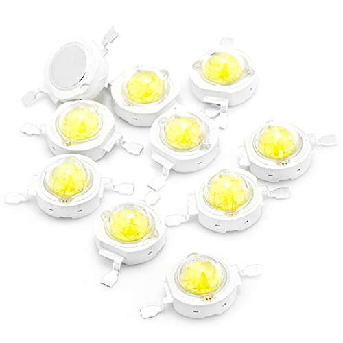 CHANZON 10 pcs High Power Led Chip 5W Cool White 10000K - 15000K | (600mA - 700mA / DC 6V - 7V / 5 Watt) Super Bright Intensity SMD COB Light Emitter Components Diode Bulb Beads DIY Lighting - color: D) Cool-white (10000k)