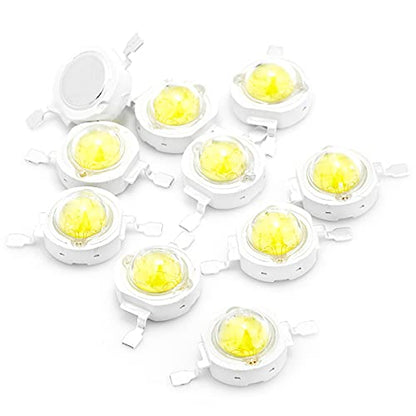 CHANZON 10 pcs High Power Led Chip 5W Cool White 10000K - 15000K | (600mA - 700mA / DC 6V - 7V / 5 Watt) Super Bright Intensity SMD COB Light Emitter Components Diode Bulb Beads DIY Lighting - color: D) Cool-white (10000k)