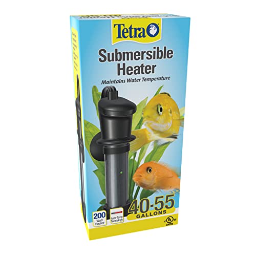 Tetra 200W Submersible Aquarium Heater for 40-55 Gallon Fish Tanks | Automatic Thermostat Keeps Water At 78 Degrees, Easy To Use - Attaches To Aquarium Wall, Heat & Shock Resistant - size: 40-55 Gallon