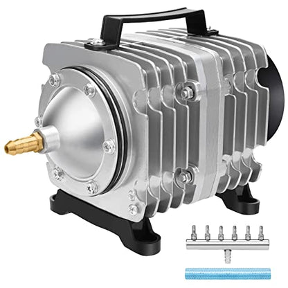 AquaMiracle Aquarium Air Pump Commercial Air Pump with Aluminum Housing, 600/1000/1200/1750GPH Fish Tank Bubbler Pond Aerator for Aquariums, Ponds, Hydroponics - style: 18W-600GPH