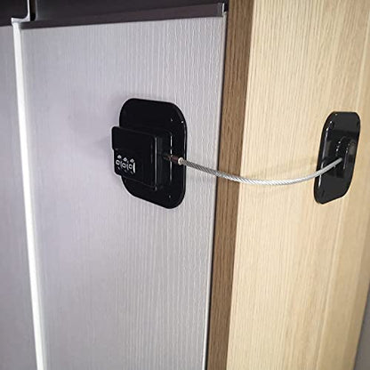 YEYA Upgraded Refrigerator Door Lock with Combination for Adults, Lock for Fridge, Freezer, File Cabinets, Desk Drawers, Locker, Child Safety Latch, Easy Install No Drlling 1 Pack | for Autistic Kids, Dementia, Adults, Desk Drawers, Locker, Child Safety L