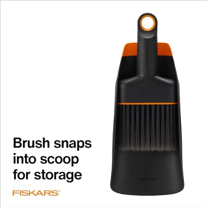 Fiskars Planting Soil Scoop & Brush Set, Dual-Sided Tool for Indoor Potting - style: Soil Scoop & Brush Set