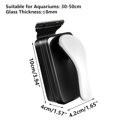 Magnetic Aquarium Cleaner, Dual-Action Aquarium Algae Scraper with Non-Slip Handle for Glass Fish Tank Maintenance Home Freshwater Cleaning - size: Small