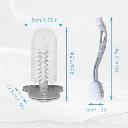 2 Pcs Turtle Brush, Turtle Shell Cleaning Brush with Suction Cup for Tank Remove Aquatic Mud Dirt Tortoises Back Scratches Brush Tortoise Supplies Promoting Shell Health for Red Eared Slider Turtle