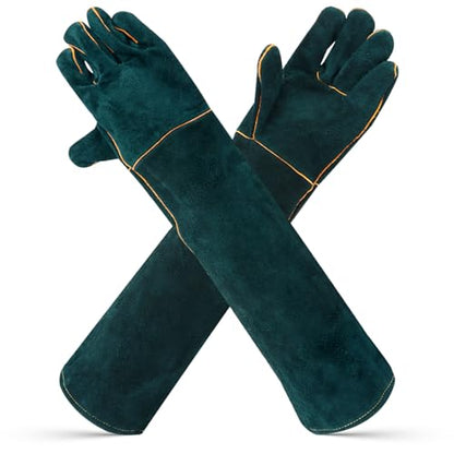 23.7" Animal Handling Gloves - Bite Proof, Long Protective, Durable Gloves for Cat, Dog, Snake, Falcon, Zoo Workers