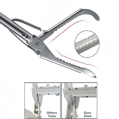 Snake Tong Collapsible Reptile Grabber Rattle Snake Catcher Stainless Steel Wide Jaw Handling Tool with Lock and Comfortable Grip Handle (39inch-100cm - style: 39 inch-Collapsible