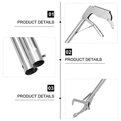Reptile Tongs Snake Grabber,59-inch Aluminum Alloy，Easy to Carry, Foldable and Light with Wide Jaw, Stainless Steel Professional Outdoor Catch