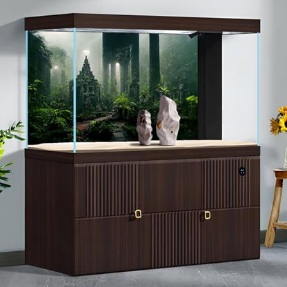 Fantasy Ancient Temple Aquarium Background Jungle Stone Columns Mysterious Foggy Rainforest Green Plants Fish Tank Background Magical Misty Rock Ruins Reptile Tank Enclosure Backgrounds 48x20in - color: Foggy Green, size: 48(W)x20(H)inches/ 120(W)*50cm(H)