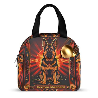 German Shepherd Dog Lunch Bag for Women Men | Insulated Lunch Box Leakproof Food Meal Containers Reusable Foldable 6L Capacity Lunch Tote Bags for Work Picnic Travel - color: style-13