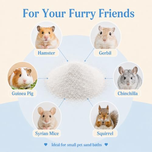 Sukh Hamster Sand Bath - White Fine Silica Sand, Hamster Hides & Cleaning | Dust Free Sand Bath for Hamster, Guinea Pig, Chinchilla, Gerbil, Syrian Mice, Small Pet Cage Bedding Accessories,14oz - size: 14 OZ