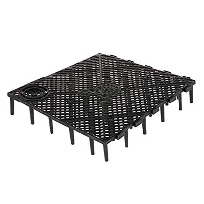 POPETPOP Black Aquarium Divider Trays Fish Tank Bottom Plate Grid Isolate Board Divider- Aquarium Divider Tray PVC Splicing Clapboard Bottom (Black) PVC Splicing Aquarium Accessory - size: 10pcs