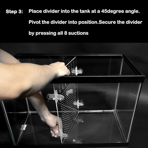 Acrylic Aquarium Divider Kit 5.5/10 / 20L / 20H / 29 / 40B / 55/75 / 125gal Fish Tank with Suction Cups - size: 125gal Aqueon & Top Fin