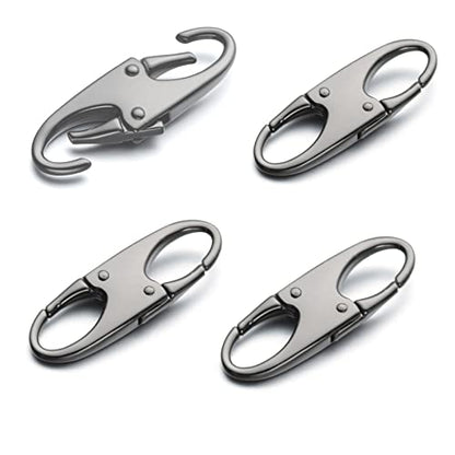 Zpsolution Double Small Carabiner Clips - Zipper Clip Theft Deterrent - Securing Pulls Closed - Zipper Pull Replacement - color: 4 Black