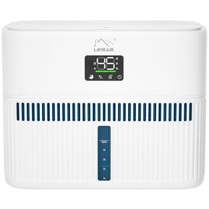 LAVIEAIR Evaporative Humidifiers for Bedroom up to 300 ft² 5L Tank Top Fill | Mist-free No White Dust Bedside Humidifier for Living Room, Nursery, Baby, Plants Max 48H Runtime, Easy to Clean