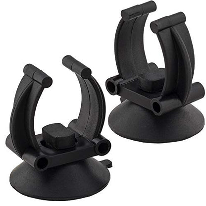 OIIKI 10 PCS Aquarium Heater Suction Cups with Clips, Black, 1.30inch | Plastic and Rubber Material, Air Hose Tube Holders Clamps for Fish Tank