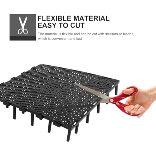 5Pcs Aquarium Divider Tray Black Plastic Grid Divider Tray Egg Crate Louvre Light Diffuser Aquarium Fish Tank Bottom Supplies