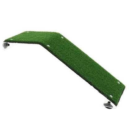 XMHF Artificial Turtle Ladder Basking Platform Aquarium Fish Tank Plastic Grass Animal Reptile Pier Green - size: TL50