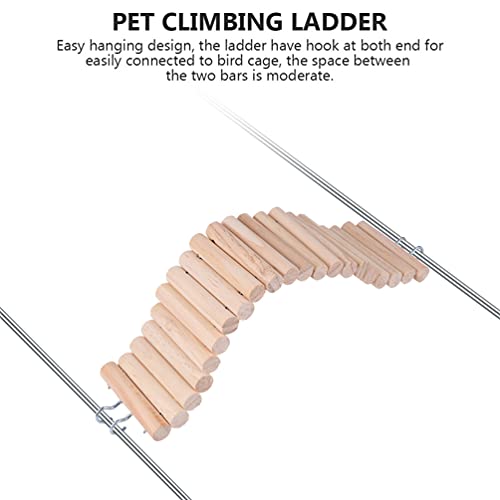 Hamster Ladder Hamster Climbing Toy with Hook Wooden Ladder Bridge Gerbils Mice and Small Animals Reptile Tortoises