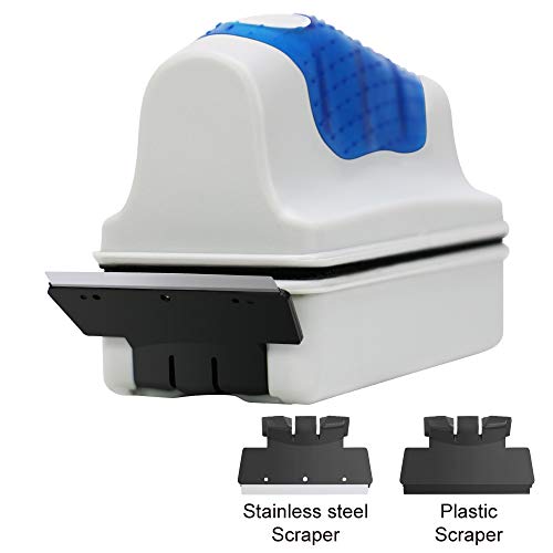 Jasonwell Magnetic Aquarium Fish Tank Glass Algae Glass Cleaner Scrubber Floating Clean Brush(L) - color: Blue, size: L